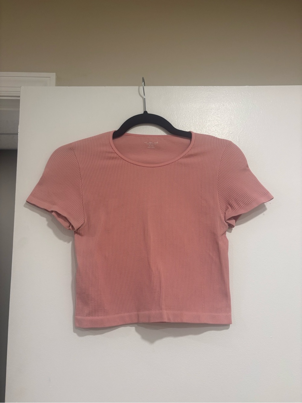 Urban Outfitters Ribbed Crop Top - Dusty Pink